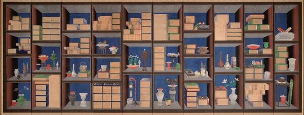 이택균이 그린 책가도 병풍 ⓒ서울공예박물관 소장품, 서울공예박물관 사진 제공
