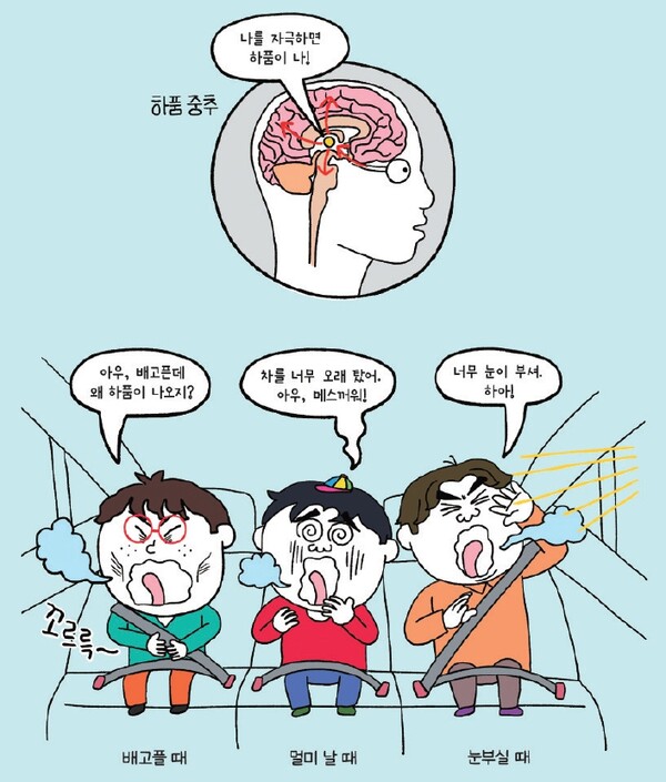 「뻔뻔한 과힉책」하품이 전염된다니 말도 안 돼!